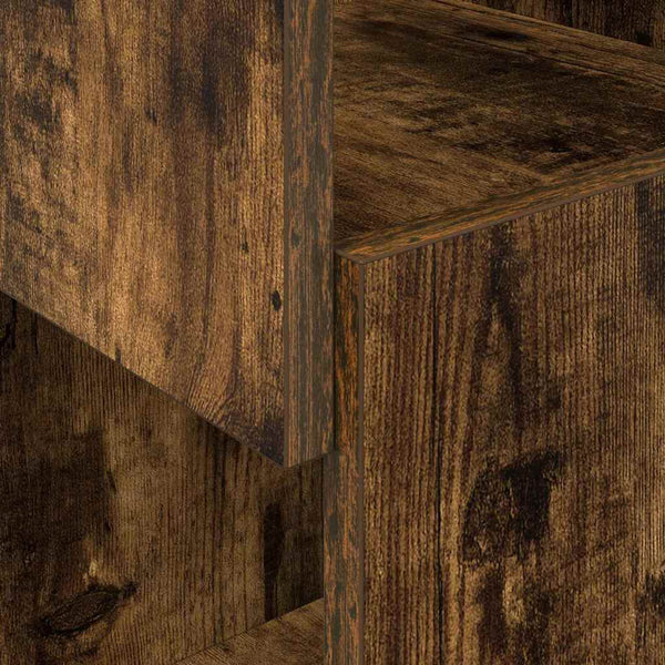 vidaXL Meuble d'angle Chêne fumé 25,5x25x102 cm Bois d'ingénierie