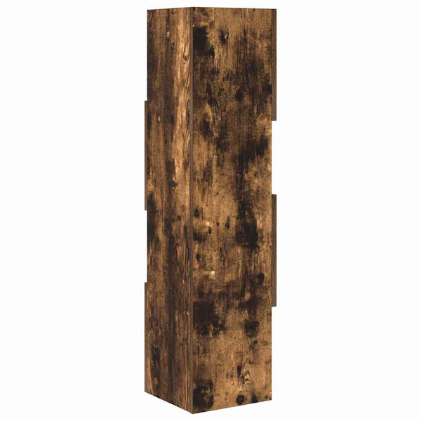 vidaXL Meuble d'angle Chêne fumé 25,5x25x102 cm Bois d'ingénierie