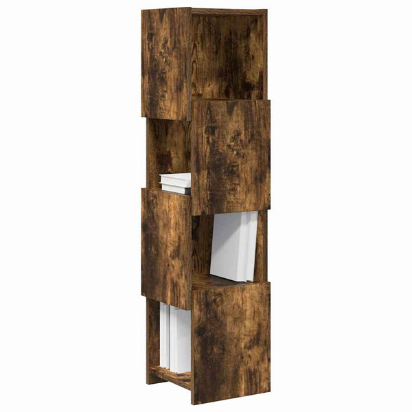 vidaXL Meuble d'angle Chêne fumé 25,5x25x102 cm Bois d'ingénierie