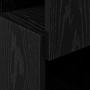 vidaXL Meuble d'angle Noir aspect chêne 25,5x25x80cm Bois d'ingénierie