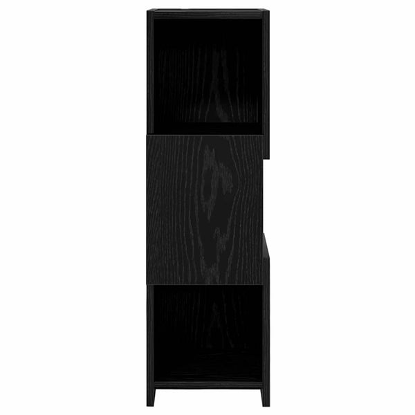 vidaXL Meuble d'angle Noir aspect chêne 25,5x25x80cm Bois d'ingénierie