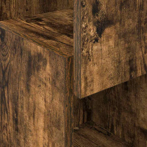 vidaXL Meuble d'angle Chêne fumé 25,5x25x80cm Bois d'ingénierie