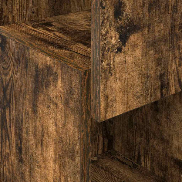 vidaXL Meuble d'angle Chêne fumé 25,5x25x80cm Bois d'ingénierie