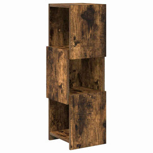 vidaXL Meuble d'angle Chêne fumé 25,5x25x80cm Bois d'ingénierie