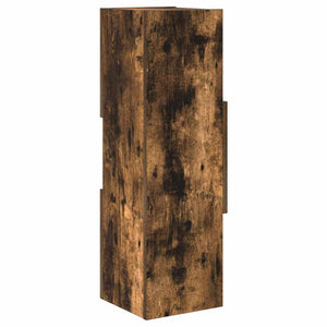 vidaXL Meuble d'angle Chêne fumé 25,5x25x80cm Bois d'ingénierie