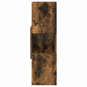 vidaXL Meuble d'angle Chêne fumé 25,5x25x80cm Bois d'ingénierie