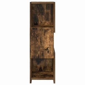 vidaXL Meuble d'angle Chêne fumé 25,5x25x80cm Bois d'ingénierie