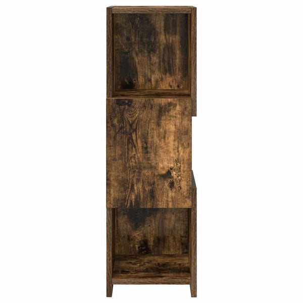 vidaXL Meuble d'angle Chêne fumé 25,5x25x80cm Bois d'ingénierie