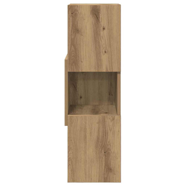 vidaXL Meuble d'angle Chêne Artisan 25,5x25x80 cm Bois d'ingénierie