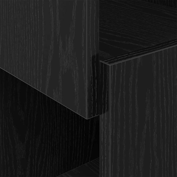 vidaXL Meuble d'angle Noir aspect chêne 25,5x25x55cm Bois d'ingénierie