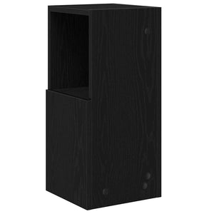 vidaXL Meuble d'angle Noir aspect chêne 25,5x25x55cm Bois d'ingénierie