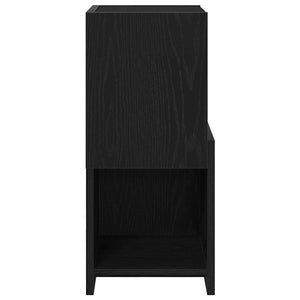 vidaXL Meuble d'angle Noir aspect chêne 25,5x25x55cm Bois d'ingénierie