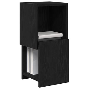 vidaXL Meuble d'angle Noir aspect chêne 25,5x25x55cm Bois d'ingénierie