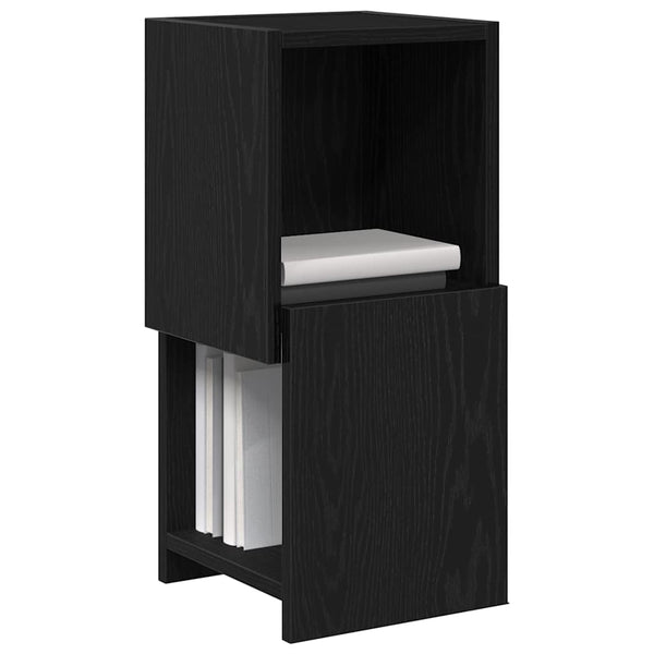 vidaXL Meuble d'angle Noir aspect chêne 25,5x25x55cm Bois d'ingénierie