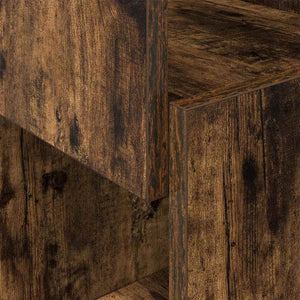 vidaXL Meuble d'angle Chêne fumé 25,5x25x55 cm Bois d'ingénierie