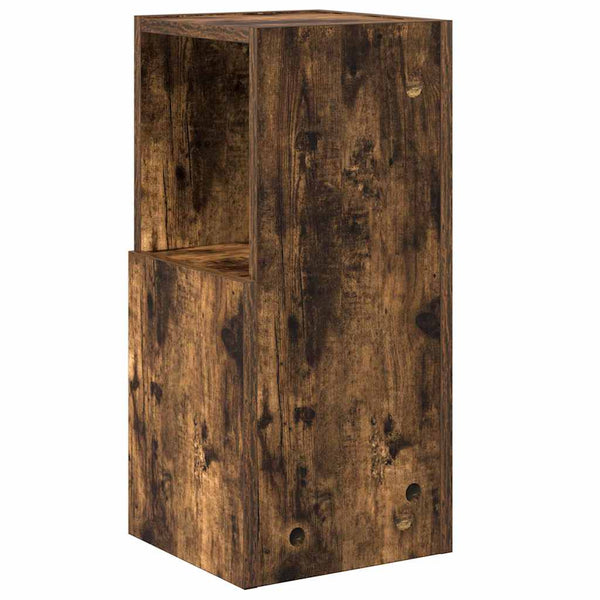 vidaXL Meuble d'angle Chêne fumé 25,5x25x55 cm Bois d'ingénierie