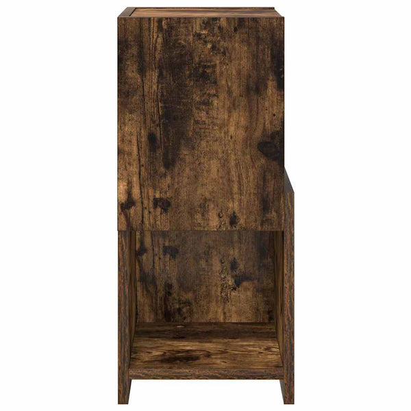 vidaXL Meuble d'angle Chêne fumé 25,5x25x55 cm Bois d'ingénierie