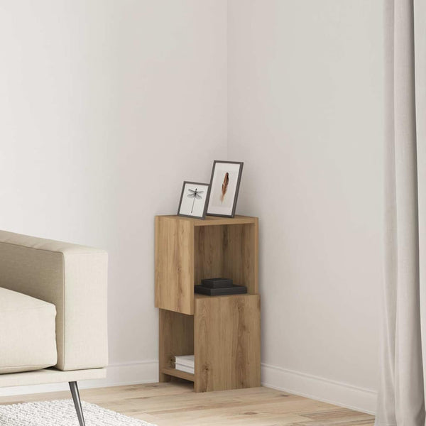 vidaXL Meuble d'angle chêne artisan 25,5x25x55 cm Bois d'ingénierie