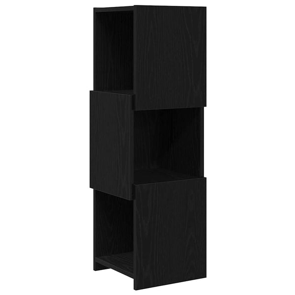 vidaXL Armoire d'angle Noir aspect chêne 30,5x30x95 cm Bois d'ingénierie