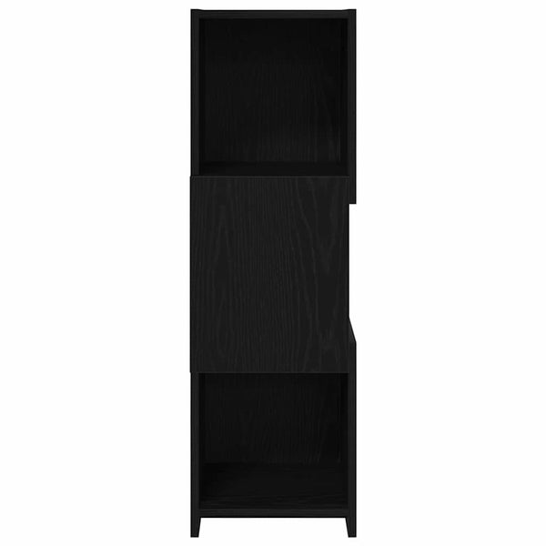 vidaXL Armoire d'angle Noir aspect chêne 30,5x30x95 cm Bois d'ingénierie