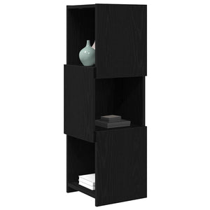 vidaXL Armoire d'angle Noir aspect chêne 30,5x30x95 cm Bois d'ingénierie