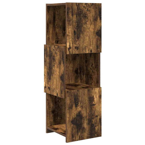 vidaXL Meuble d'angle Chêne fumé 30,5x30x95 cm Bois d'ingénierie