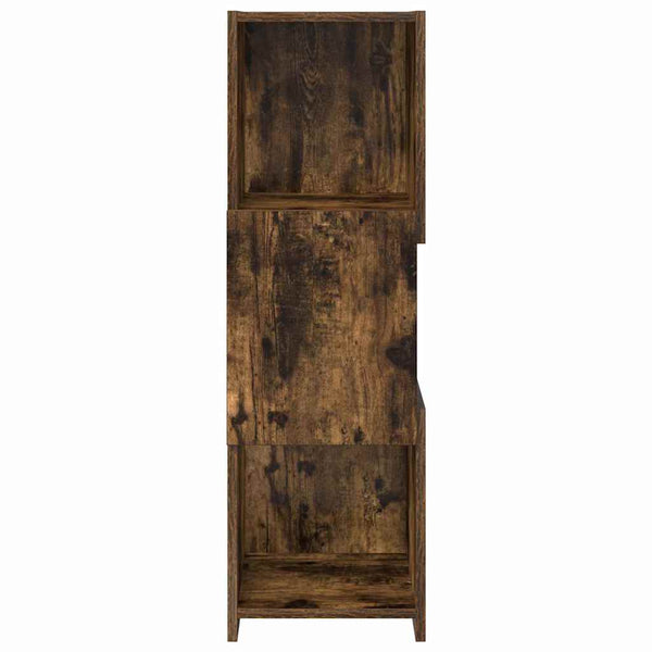 vidaXL Meuble d'angle Chêne fumé 30,5x30x95 cm Bois d'ingénierie