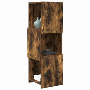 vidaXL Meuble d'angle Chêne fumé 30,5x30x95 cm Bois d'ingénierie