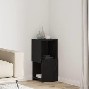 Eckschrank Schwarz Eichenoptik 65cm