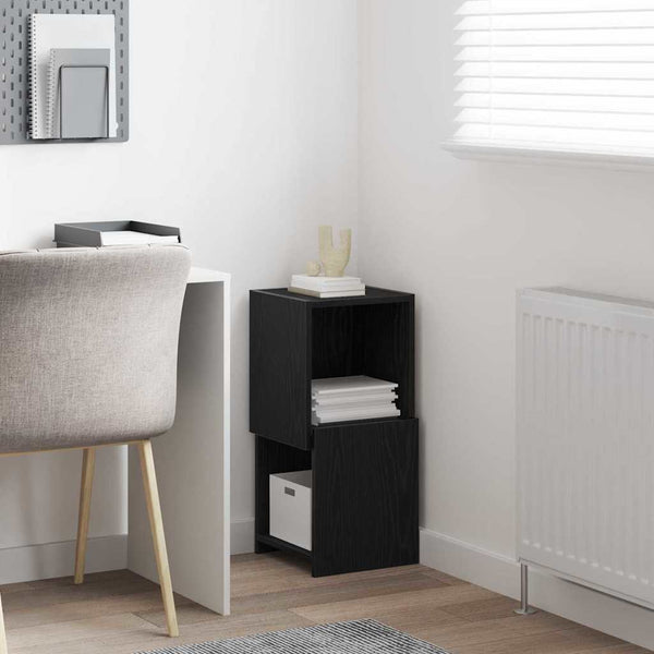 Eckschrank Schwarz Eichenoptik 65cm