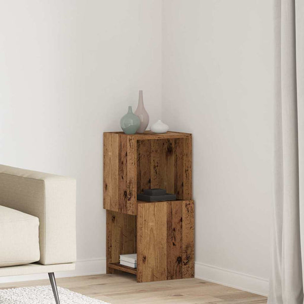 vidaXL Armoire d'angle bois de récupération 30,5x30x65 cm Bois d'ingénierie