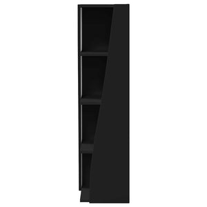 Schwarzer Eckschrank 27,5x27x102cm