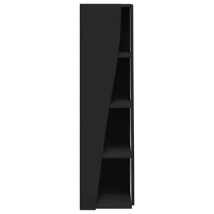Schwarzer Eckschrank 27,5x27x102cm