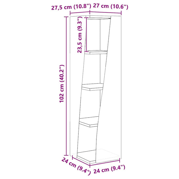 Eckschrank Beton Grau 102cm