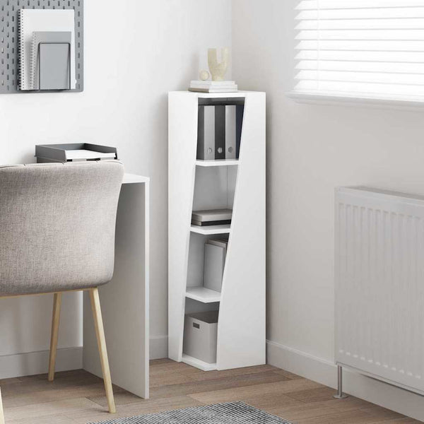 Eckschrank Hochglanz Weiß 102cm