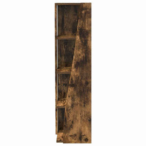 vidaXL Armoire d'angle Chêne fumé 27,5x27x102 cm Bois d'ingénierie