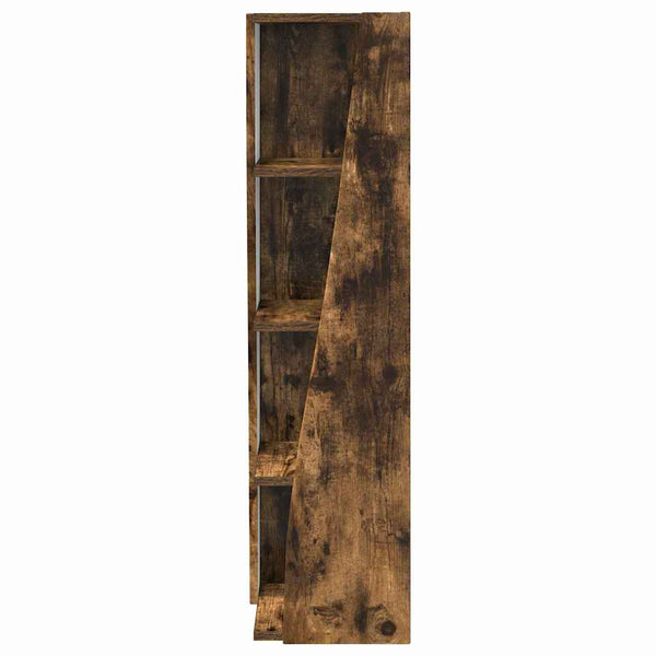 vidaXL Armoire d'angle Chêne fumé 27,5x27x102 cm Bois d'ingénierie