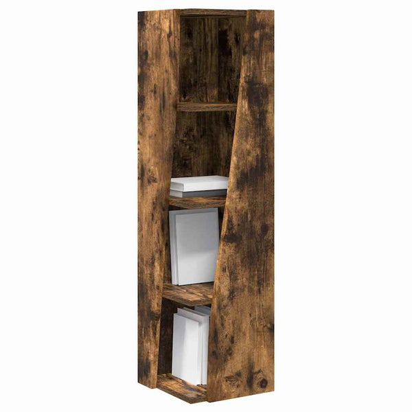 vidaXL Armoire d'angle Chêne fumé 27,5x27x102 cm Bois d'ingénierie