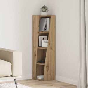 vidaXL Meuble d'angle Chêne Artisan 27,5x27x102cm Bois d'ingénierie