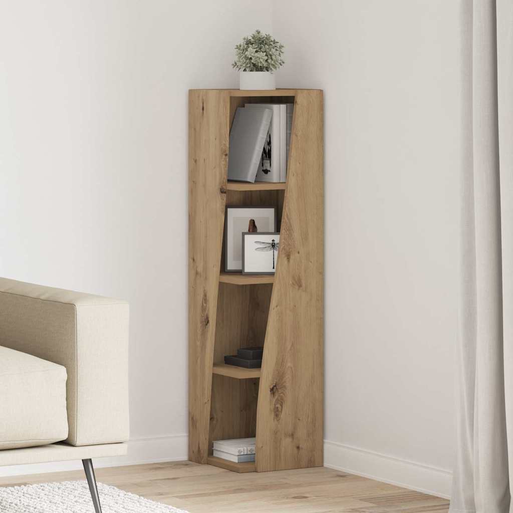 vidaXL Meuble d'angle Chêne Artisan 27,5x27x102cm Bois d'ingénierie