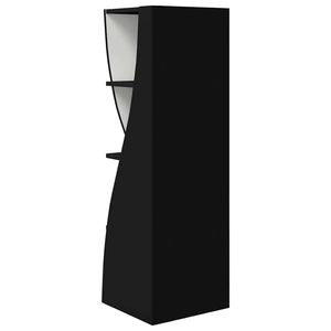 vidaXL Armoire d'angle Noir 32x32x102 cm Bois d'ingénierie