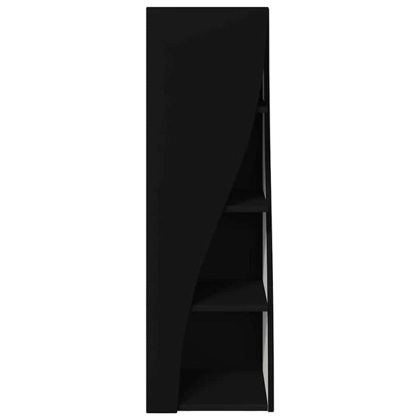 vidaXL Armoire d'angle Noir 32x32x102 cm Bois d'ingénierie