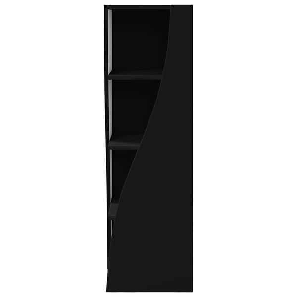 vidaXL Armoire d'angle Noir 32x32x102 cm Bois d'ingénierie