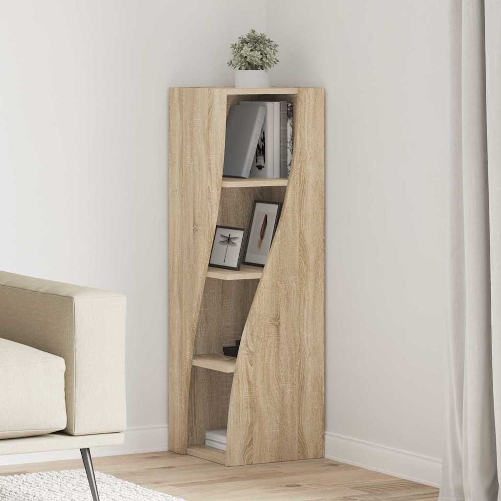 vidaXL Meuble d'angle Chêne Sonoma 32x32x102cm Aggloméré