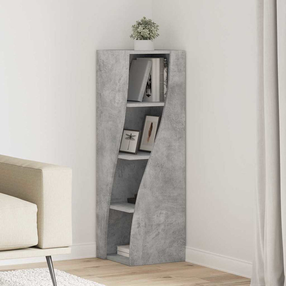 Eckschrank Beton Grau 32x32x102cm