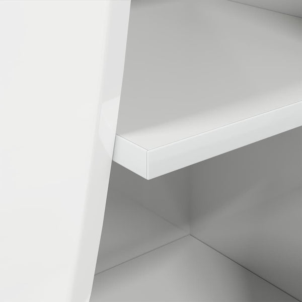 Eckschrank Hochglanz Weiß 32x32x102cm