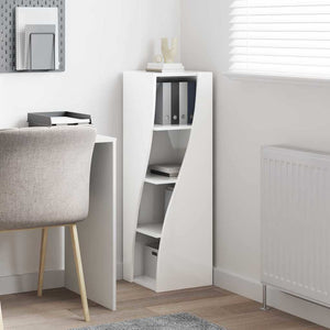 Eckschrank Hochglanz Weiß 32x32x102cm
