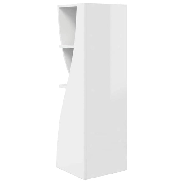 Eckschrank Hochglanz Weiß 32x32x102cm