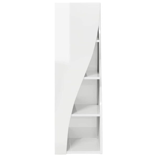 Eckschrank Hochglanz Weiß 32x32x102cm