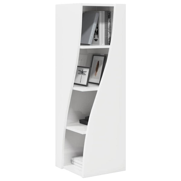 Eckschrank Hochglanz Weiß 32x32x102cm